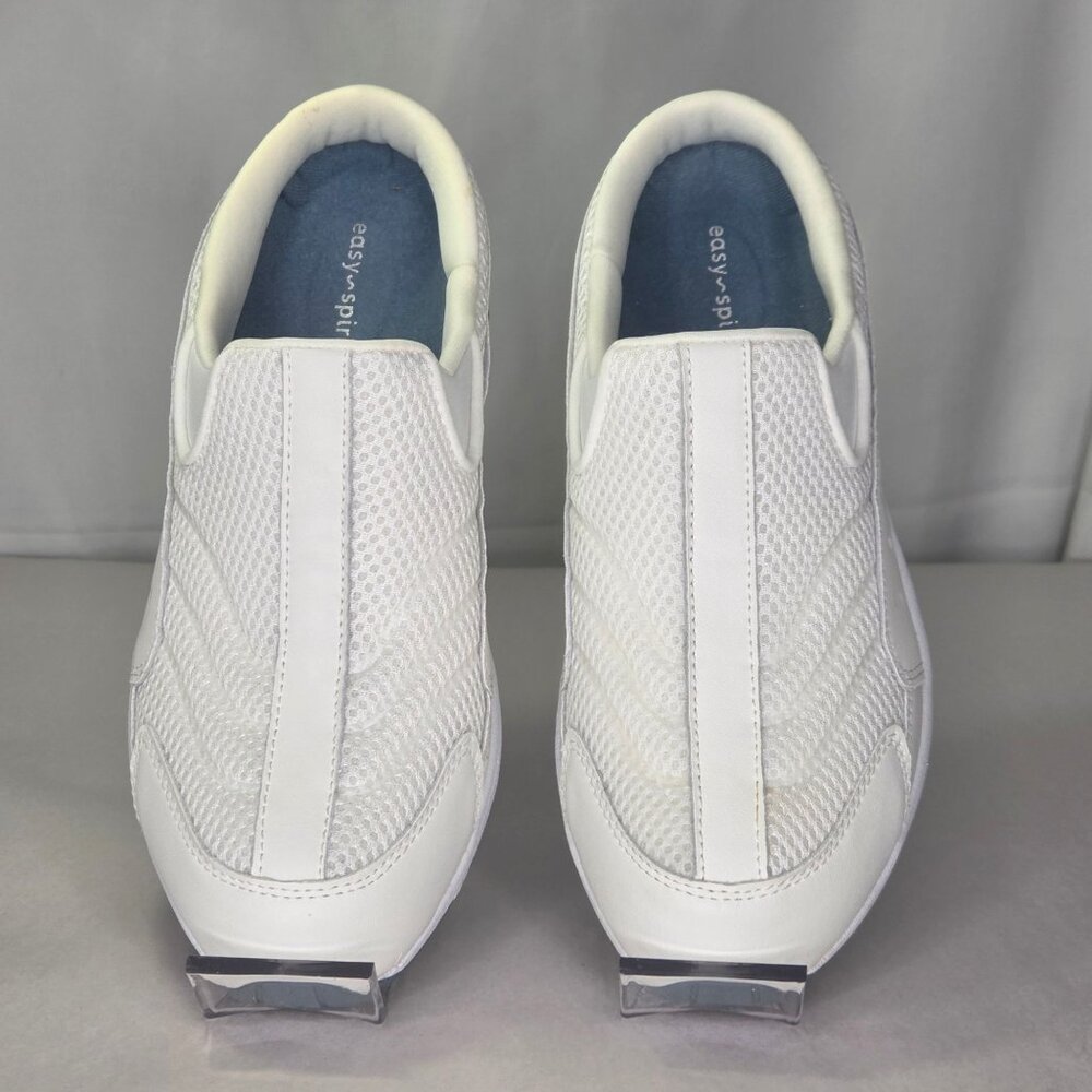 Easy Spirit Women's Traveltime Slip-On Mule Walking Sneakers - White/Light Blu - Picture 2 of 7